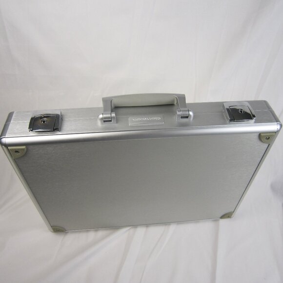 Vanguard Silver Aluminum Lock Briefcase with Two Keys 18" x 13" x 3" - Picture 1 of 16